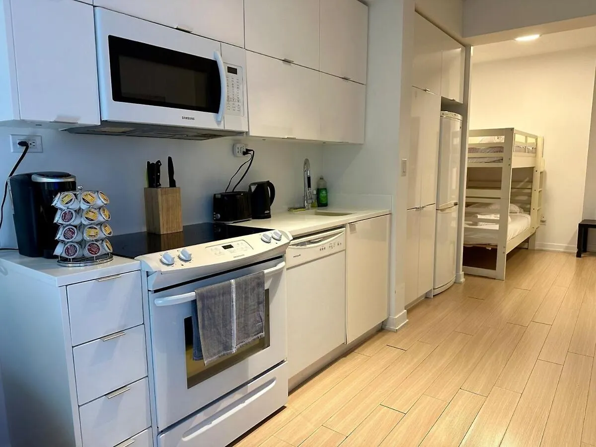 Apartament Comfy 1Bdrm & Bunk Bed Plus Sofabed Plus Terrace & Parking Toronto Kanada